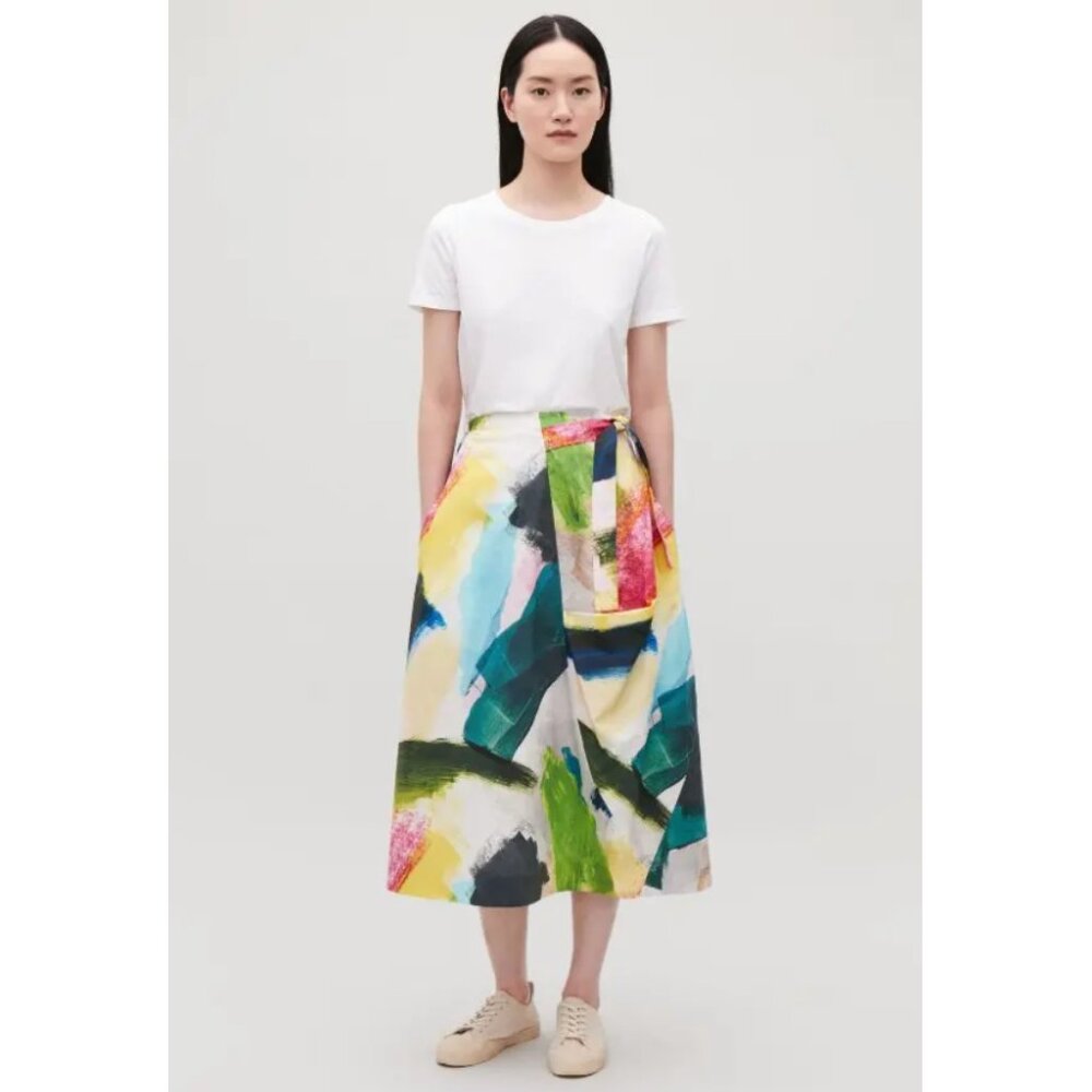 COS A-Line Wrap-Over Skirt Size 6